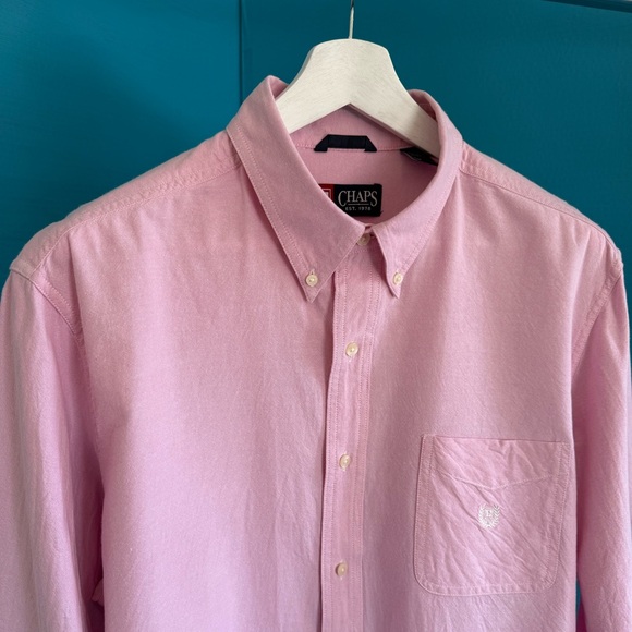 Chaps Men's Pink Button-Down Shirt ,100% cotton - Picture 11 of 12